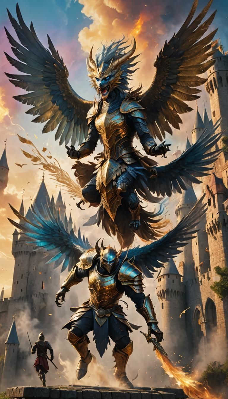 Warrior's Shapeshifting Transformation in a Fantasy World