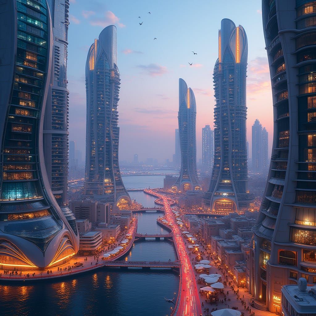 Sleek Futuristic San Juan, Inspired by Dubai's Architectural...