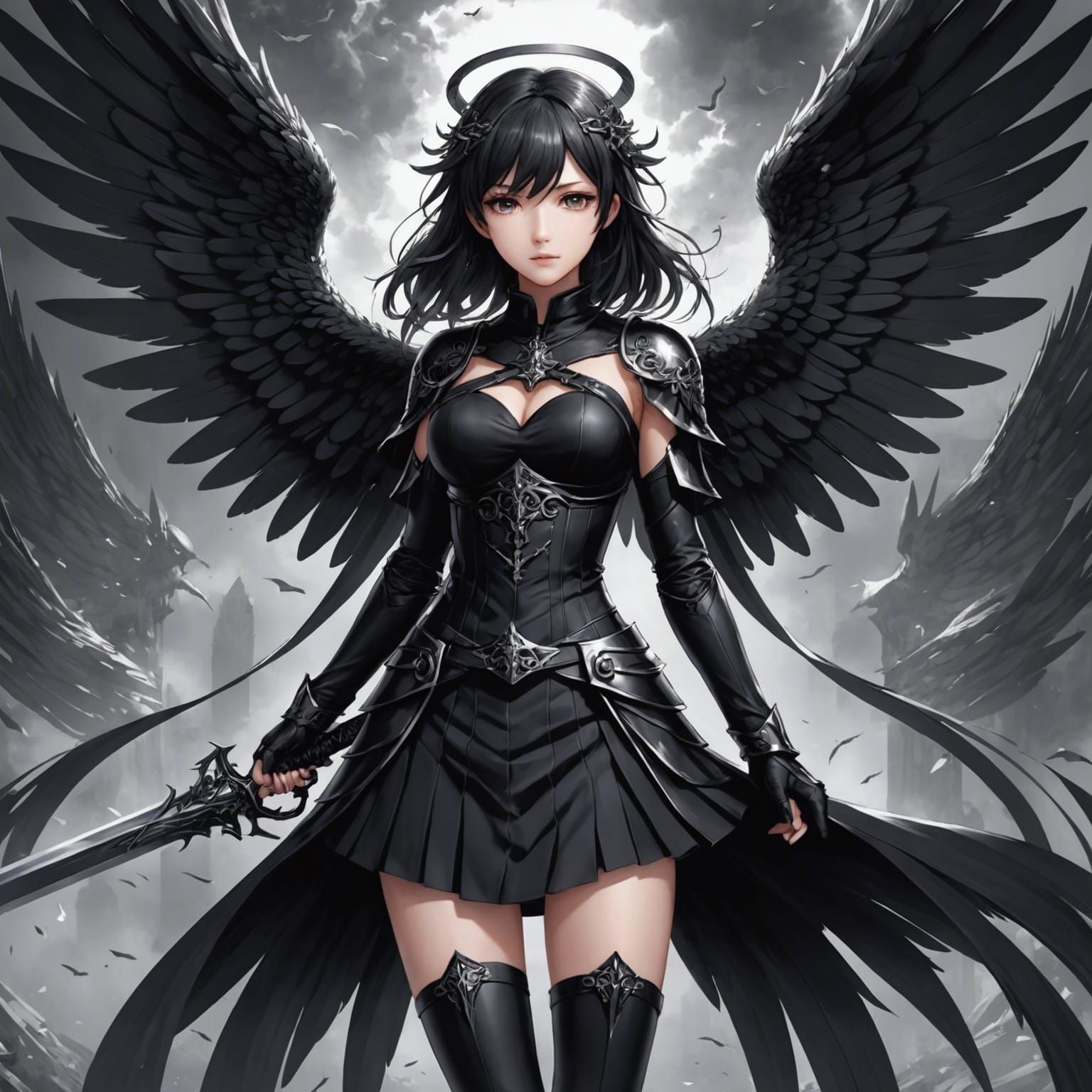 Dark Angel in Anime Style