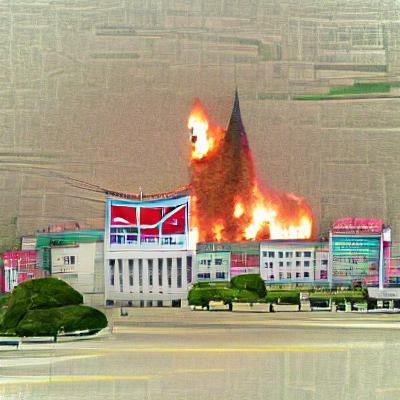 North Korea Ablaze: An AI Interpretation