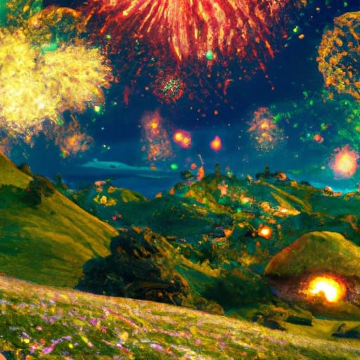 Fireworks over the Shire