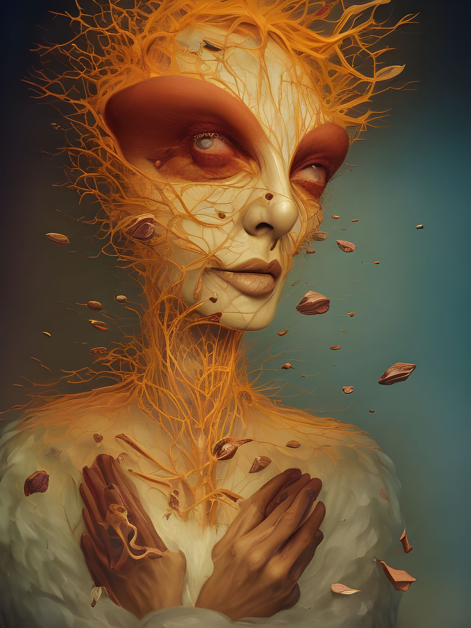 Magical Biological Dreamscape with Prism Particles