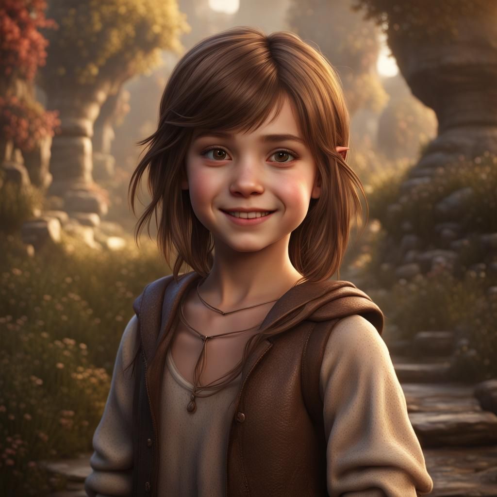 Girl with Dimples: Fantasy Concept Art