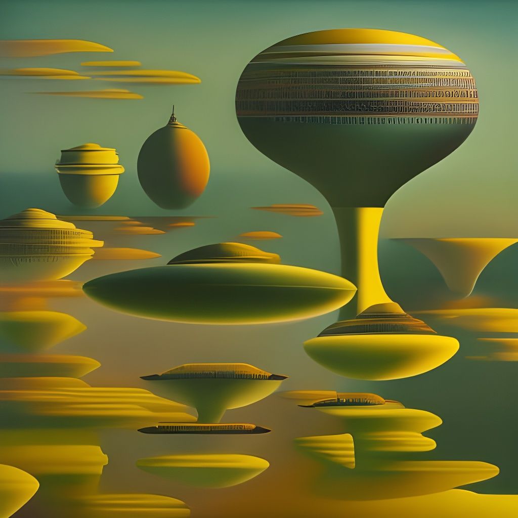 Thriving Submarine City in Steamnouveau Style