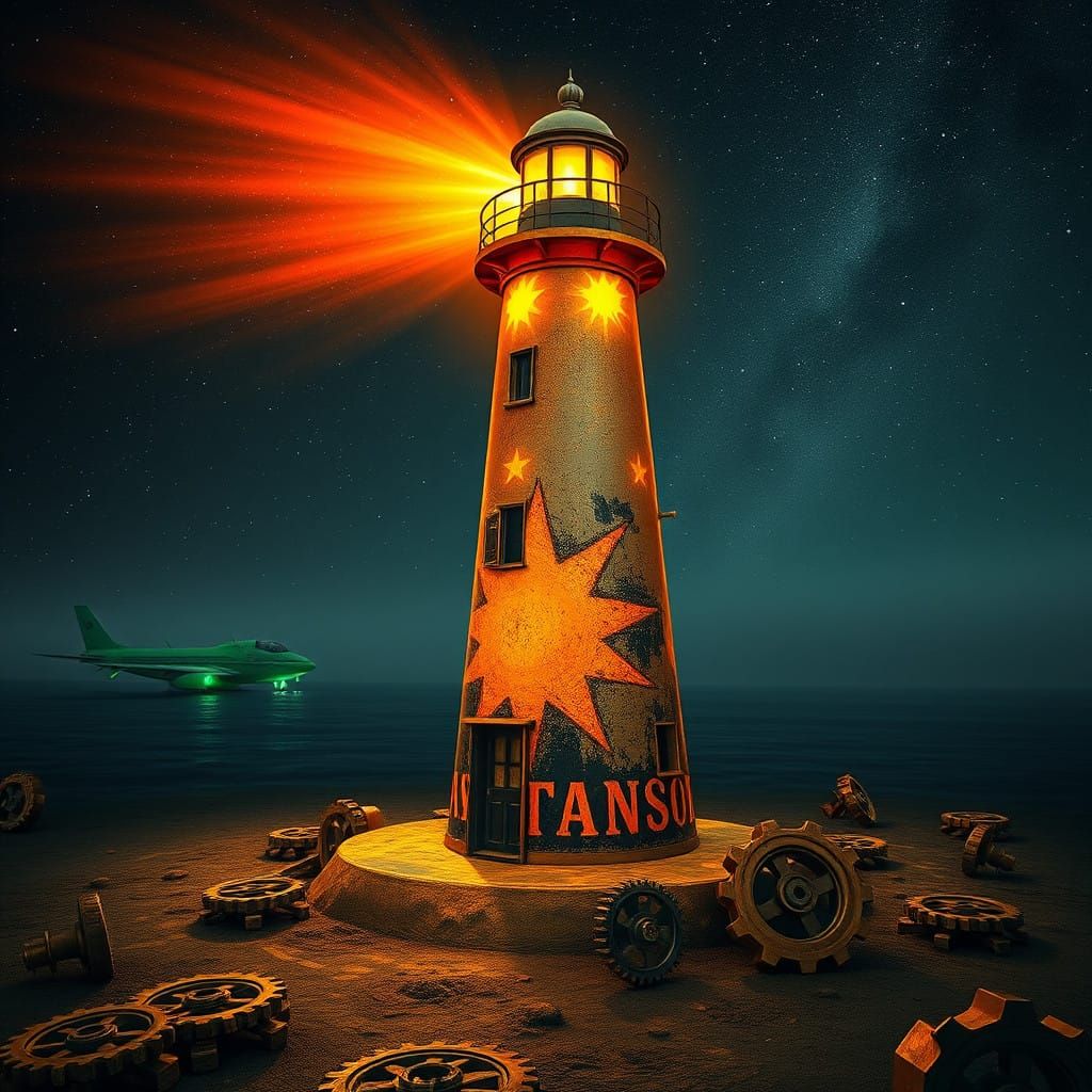Solar Steampunk Lighthouse Radiates Energy