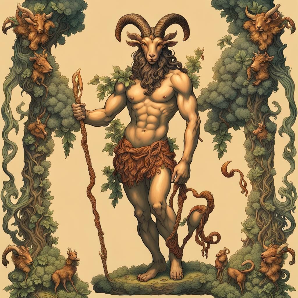 Pan, God of Nature with Goat Legs