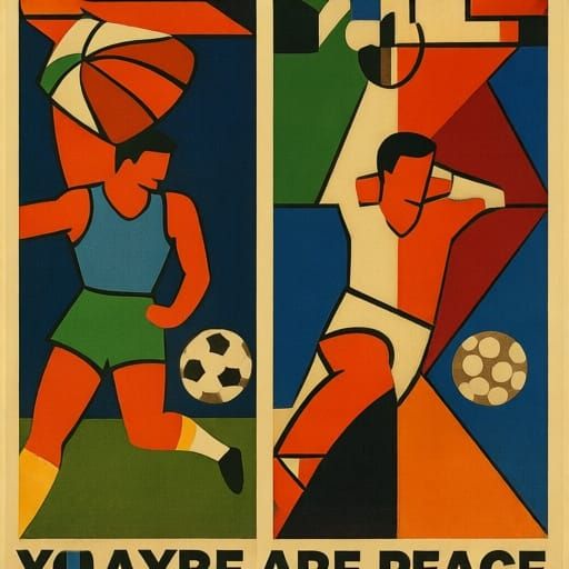 Sports Posters in Constructivist and Avant-Garde Styles