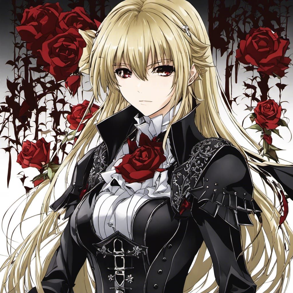 Anime Vampire Knight with Black Armor