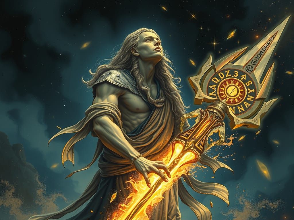 Wounded God in Cosmic Realm: Ethereal Art