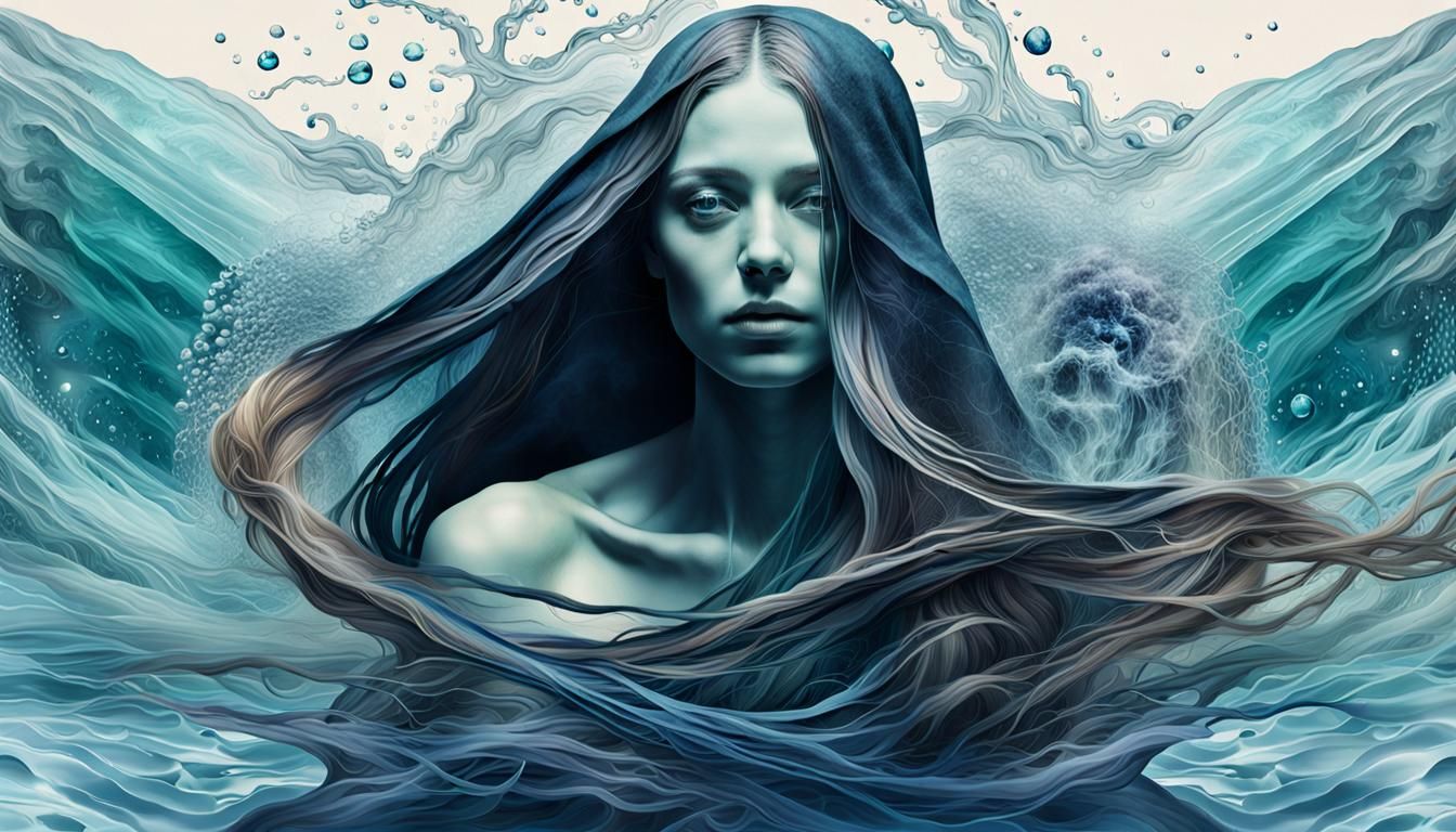 Mesmerizing Digital Art: Gratitude for Water's Cleansing Pow...