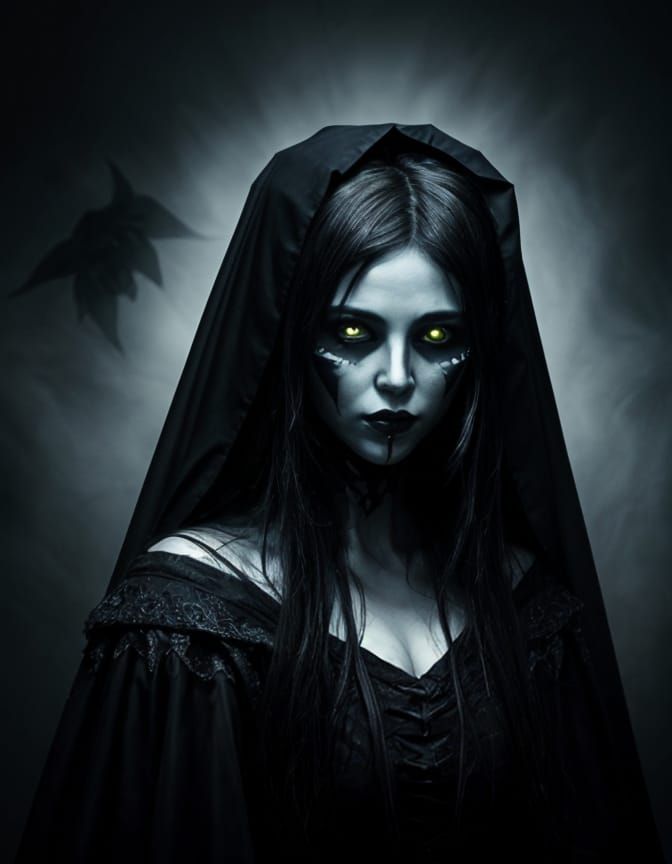 Ethereal Monster Bride with Stitched Mouth