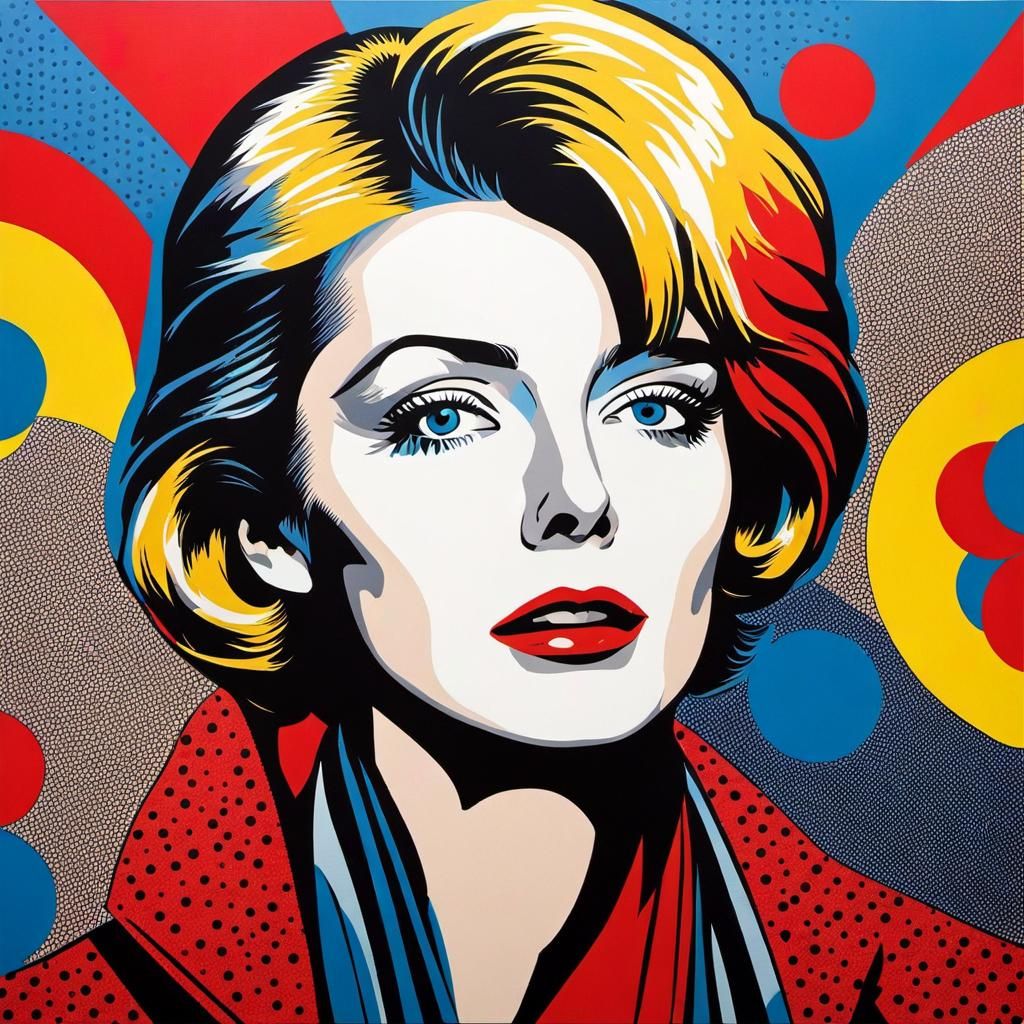 Boat on Moonlit Water in Pop Art Style