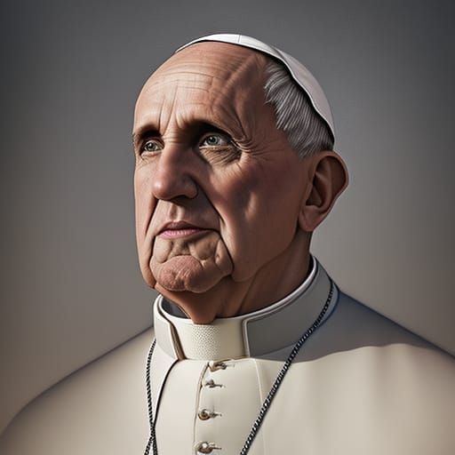 Pope as Athlete: Detailed Portrait in Artgerm Style