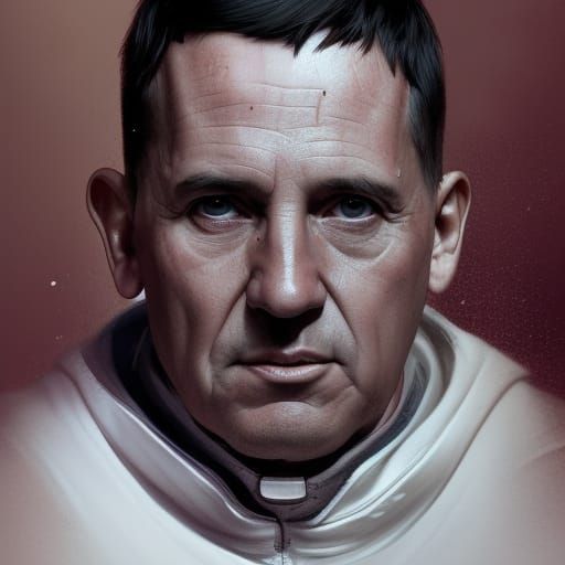 Athlete Pope: Hyperdetailed Portrait in Trending Art Style