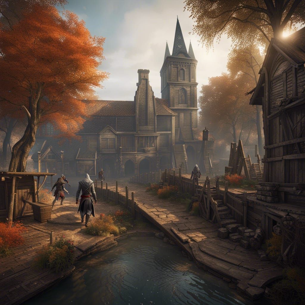 Assassin's Creed Witch Trials: Matte Painting Concept Art