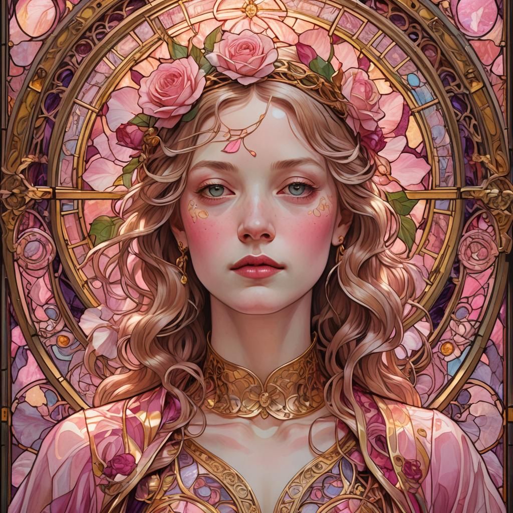 Lady Rowena / Alphonse Mucha style