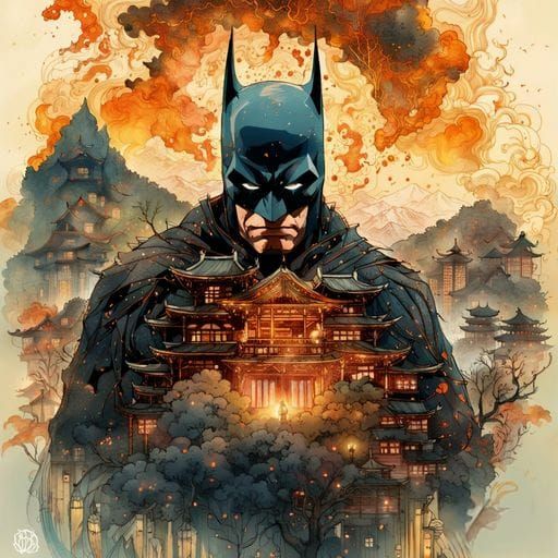 Batman AI Image: Minimalist Interpretation