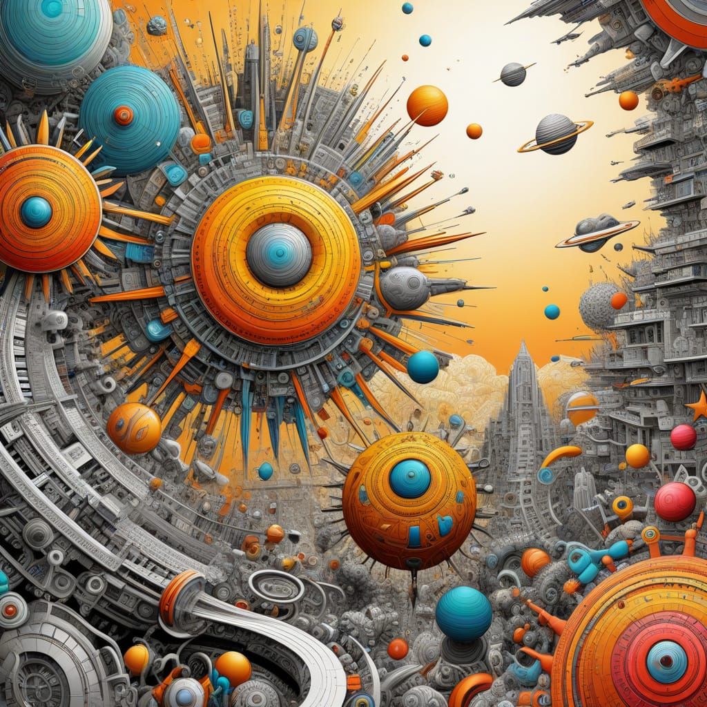 Contemporary Art of Procrastination in a Sunny Monday Landsc...