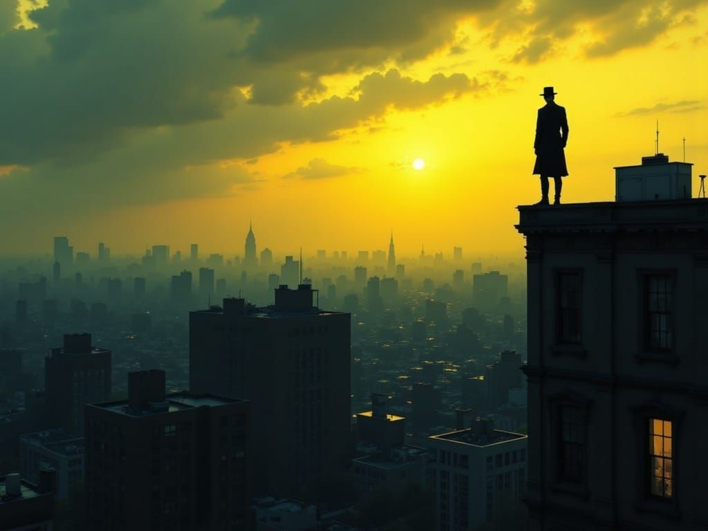 Melancholic Cityscape in Twilight