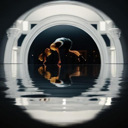 Ethereal Reflection of a Beautiful Girl