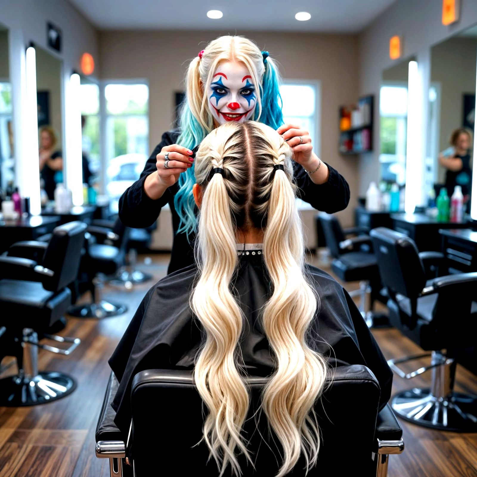 Harley Quinn Hair Transformation by the Joker