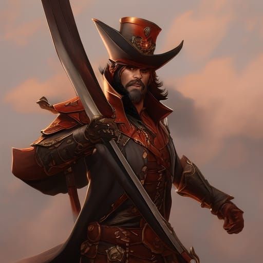 Steampunk Action Hero Vampire Slayer Portrait