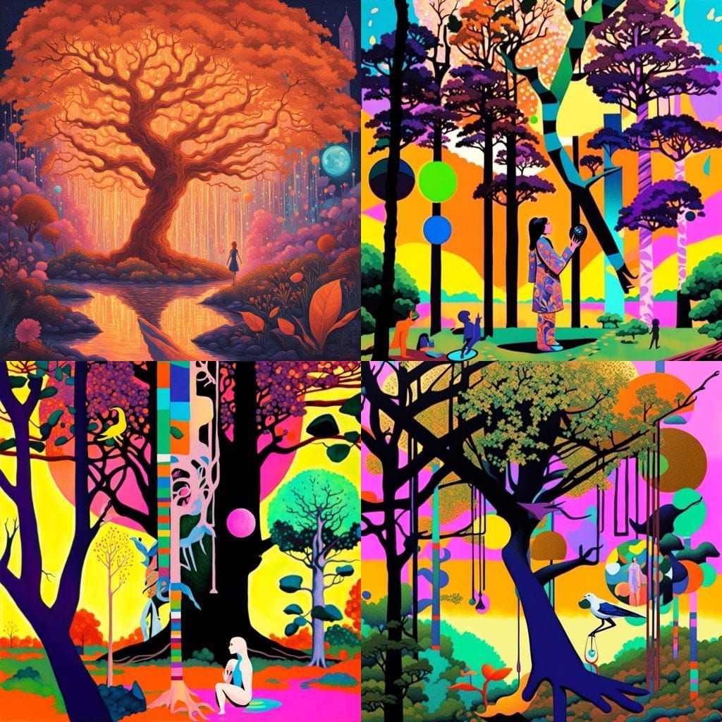 The Luminous Emberwood: A Magical Tree of Enchantment