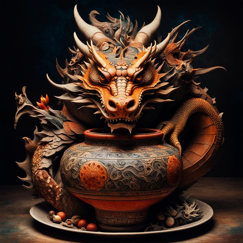 Demonic Cyborg Bear Portrait in Surrealist Style