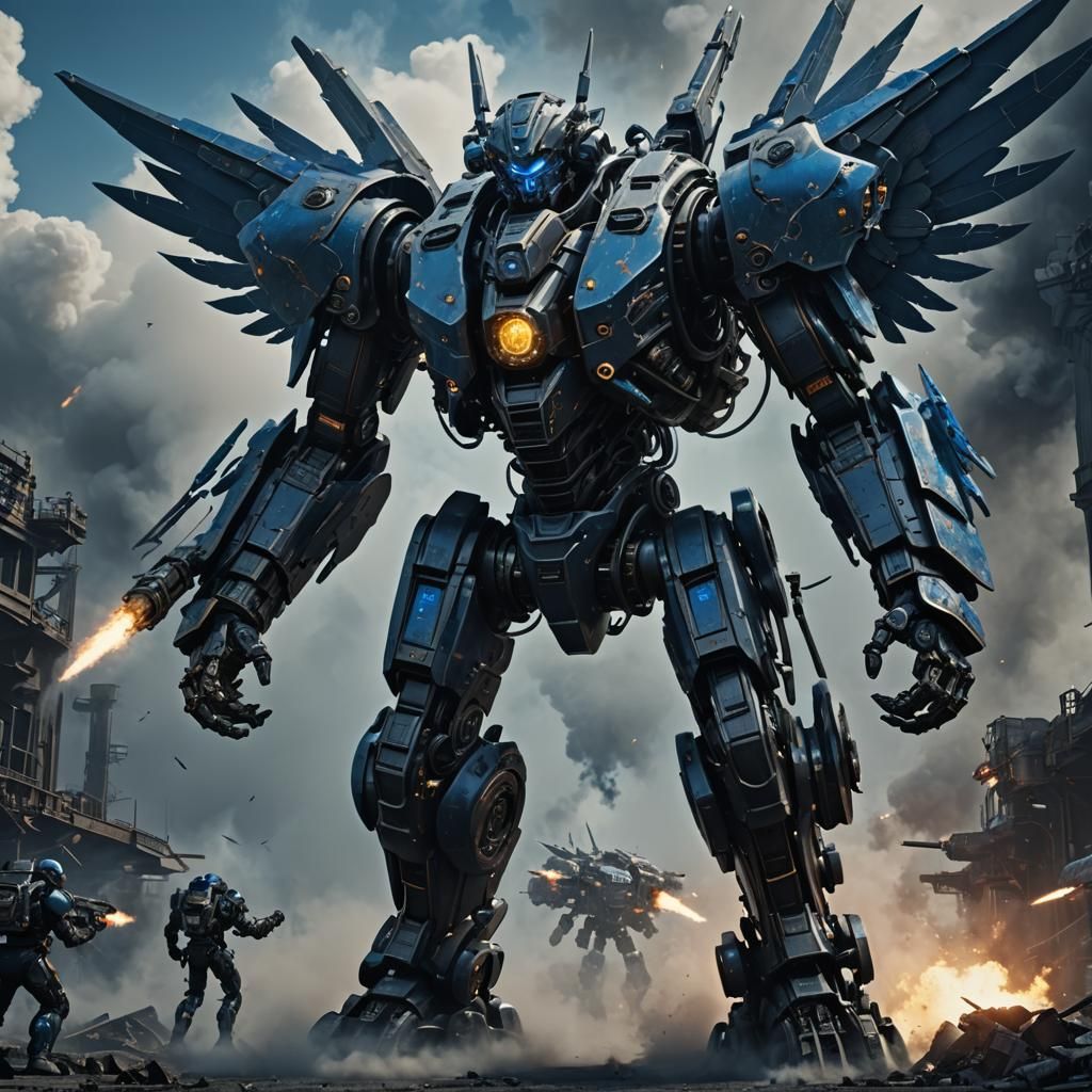 Armored Robotic Exoskeleton with Jet Wings