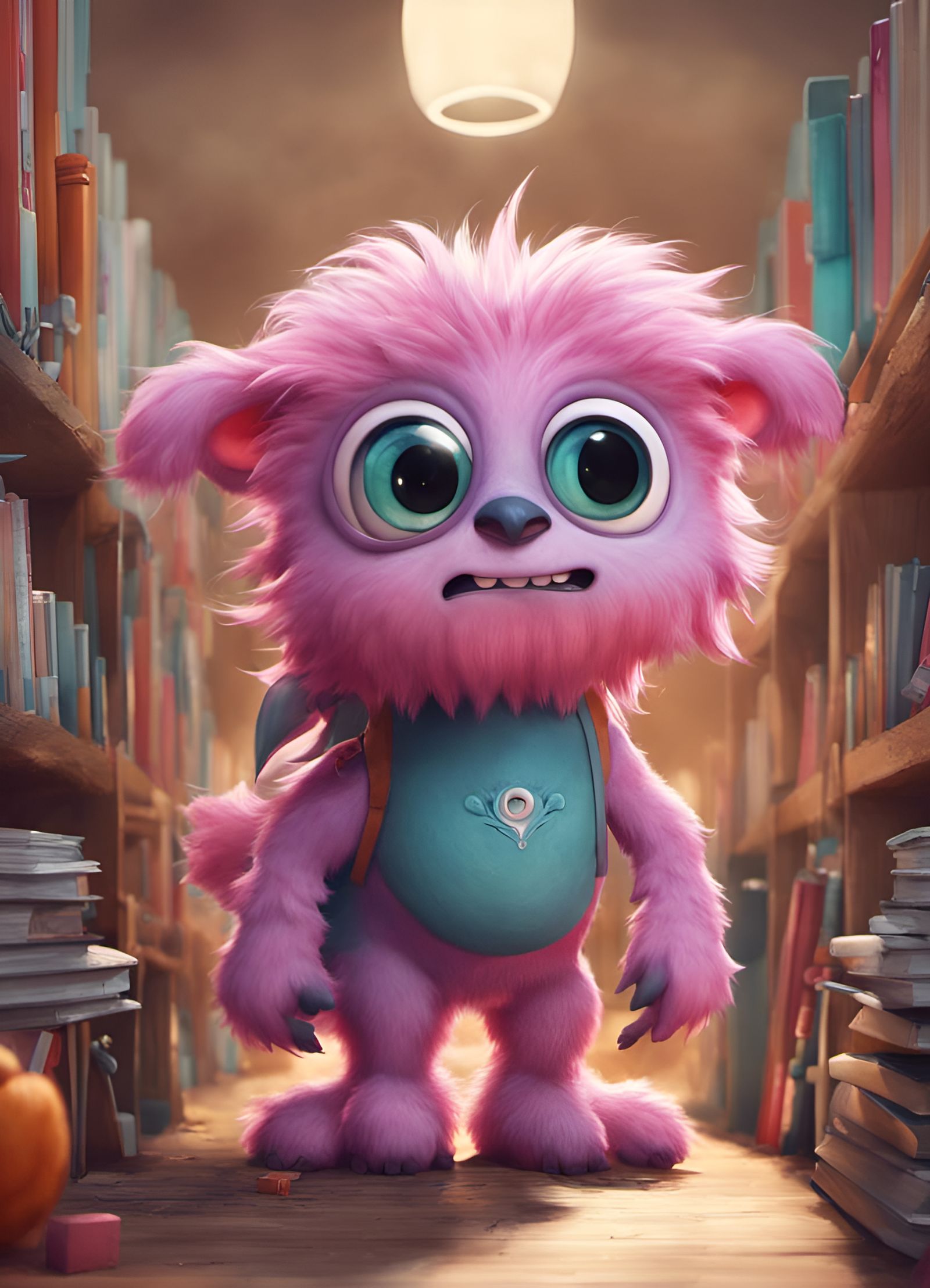 Fluffy Monster's First Day at Monster Academy