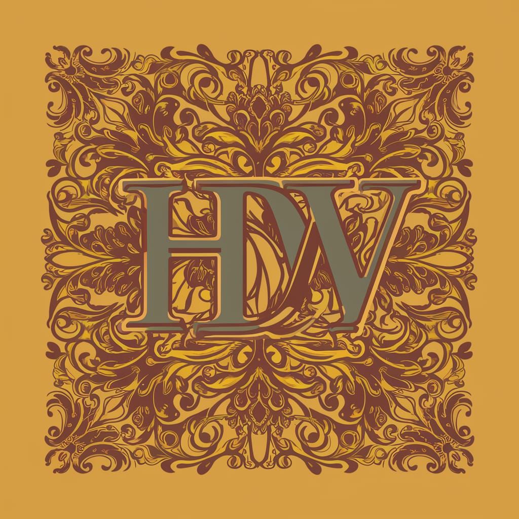 Creative Initials HDW Illustrative Design