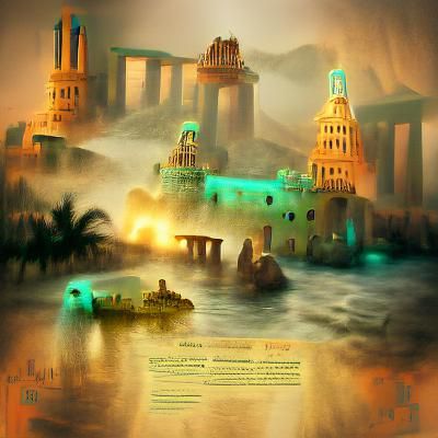 Atlantis Rising: Detailed Digital Illustration