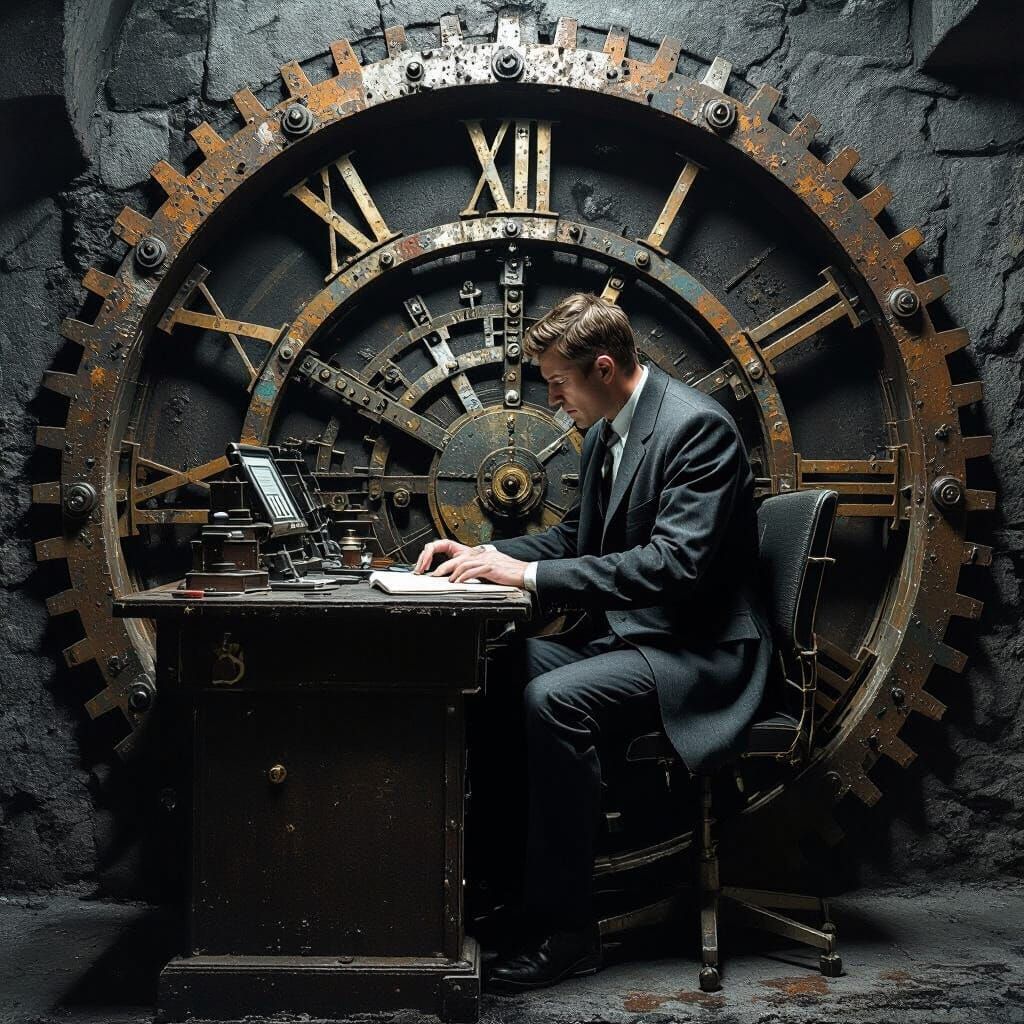 Man in Clockwork Gear, Gothic Style