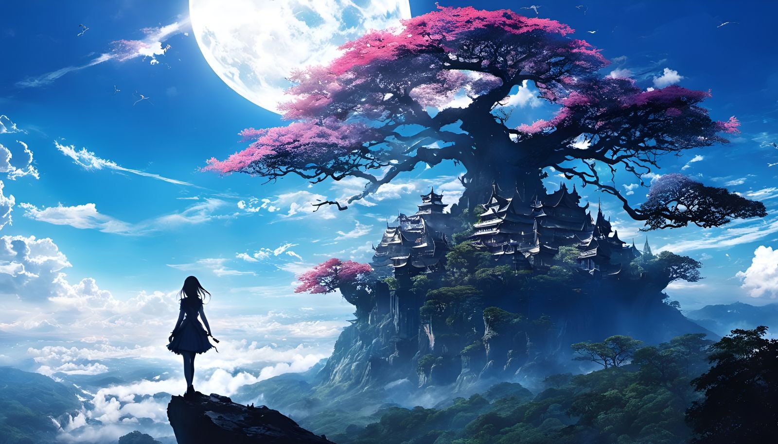 Enchanted Dream: A Vibrant Anime Collage