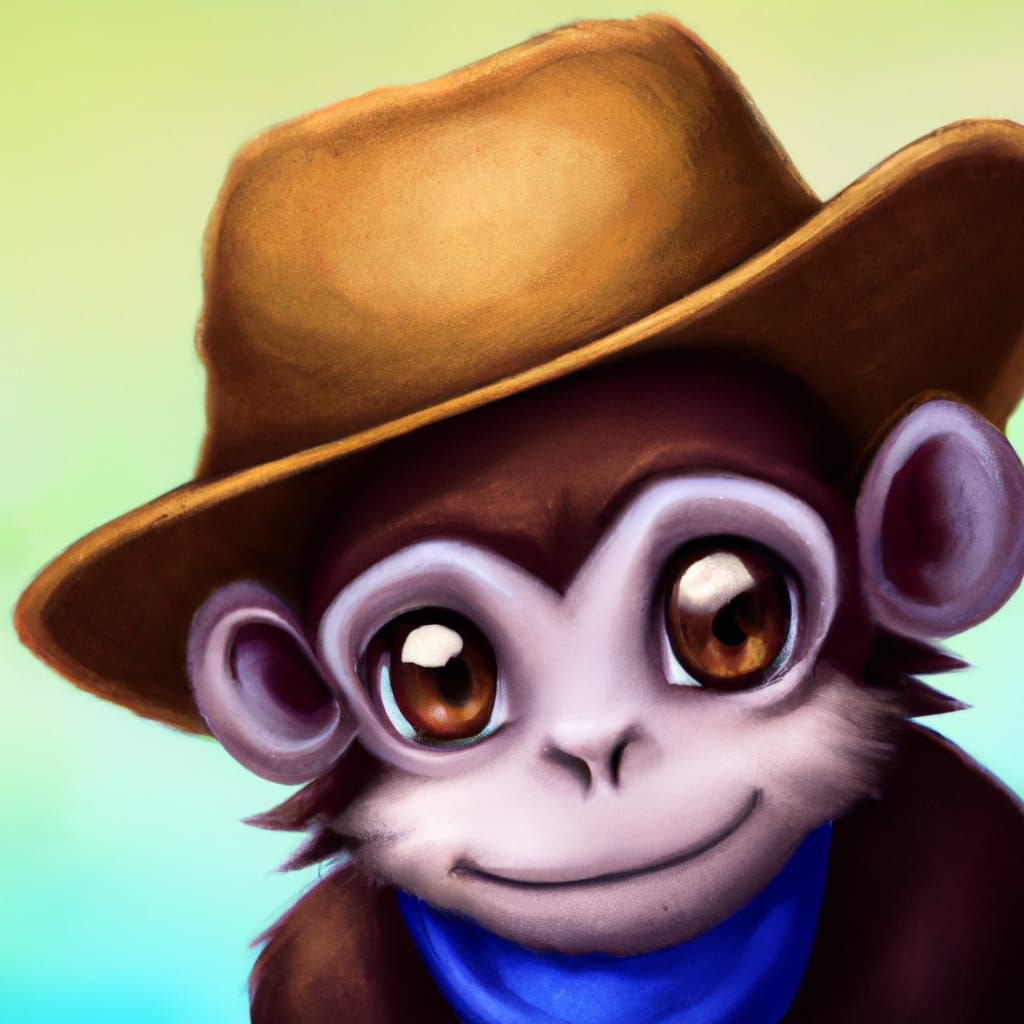 Hat Kid as Monkey: Ultra-Realistic Painting
