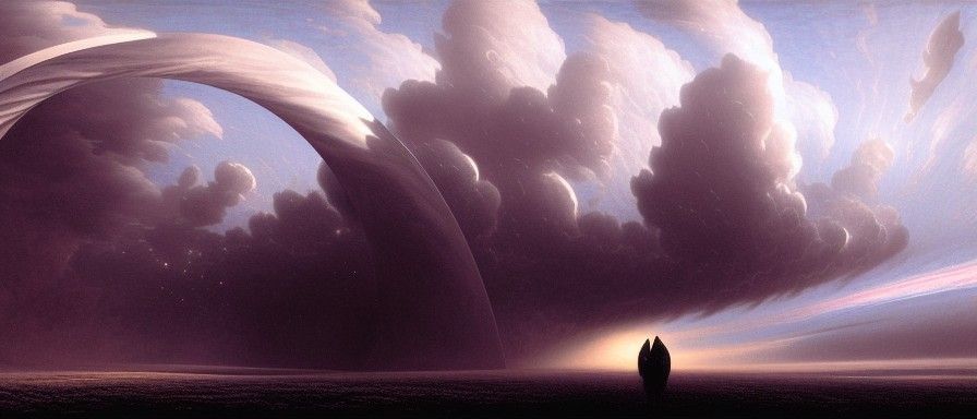 Surreal World Walker on Metal Arch