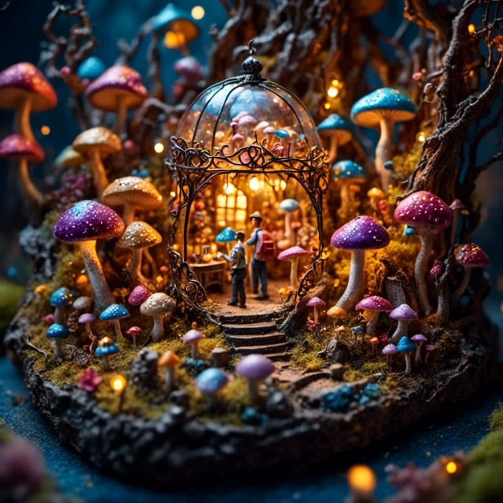 Miniature Things being held by Human Fingers