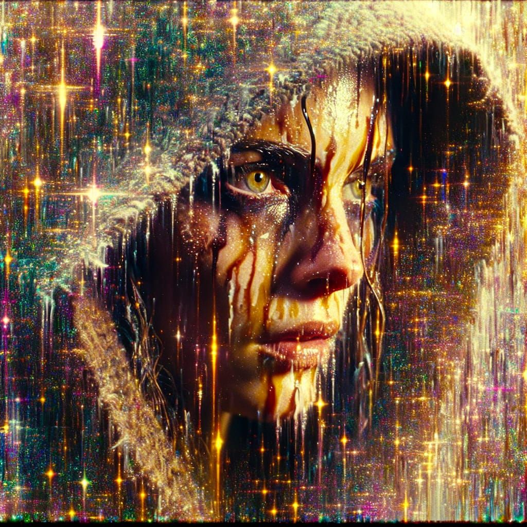 Ethereal Woman in Gritty Fantasy Portrait