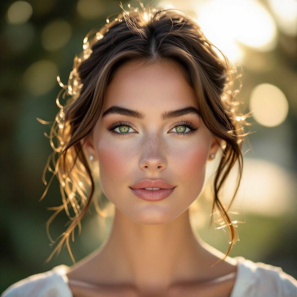 Stunning Portrait of a Young Woman in Golden Light