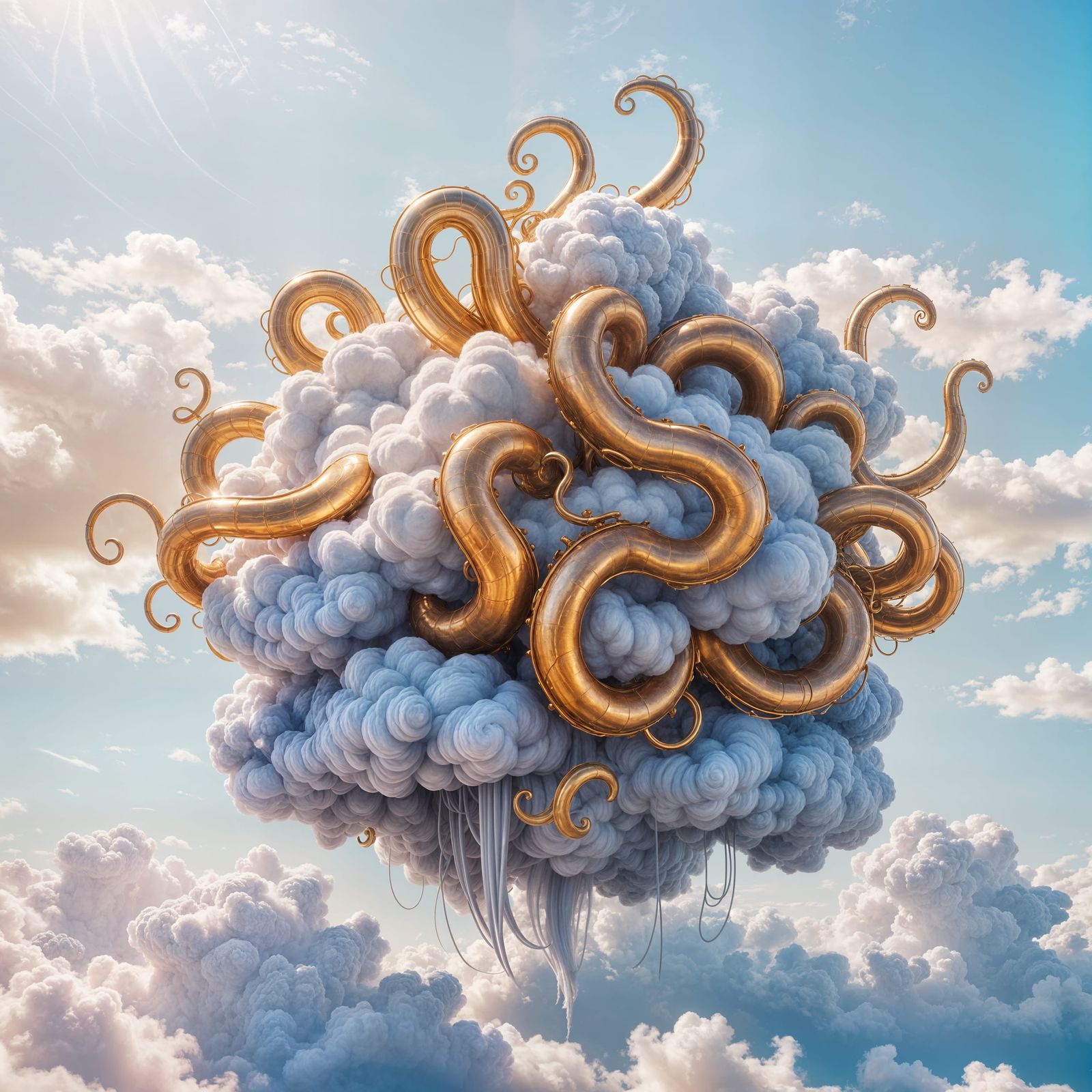 Dreamy Cloudscape Concept Art