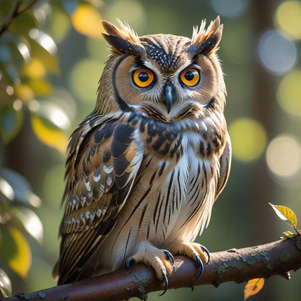 Crystal Owl in Majestic Perch