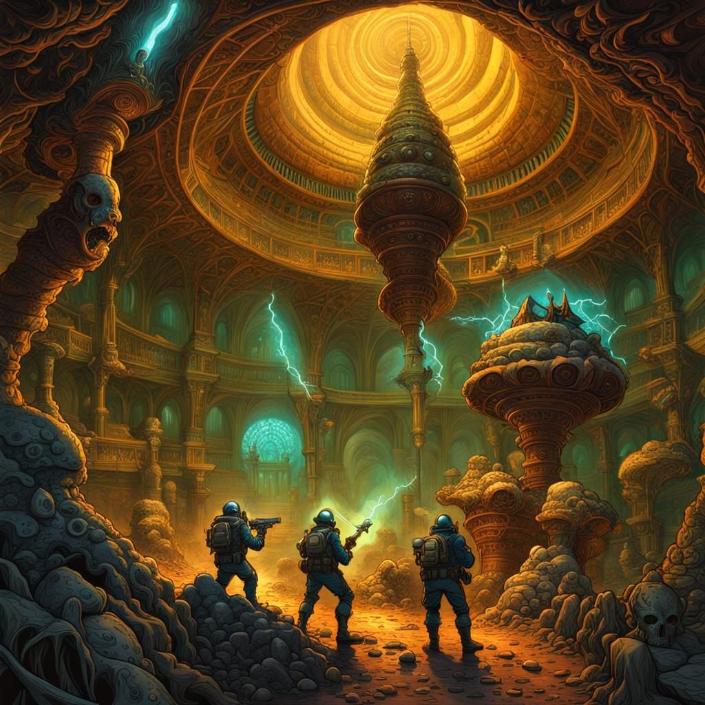 Biopunk Heroes Fight Aliens in Fractal Hive