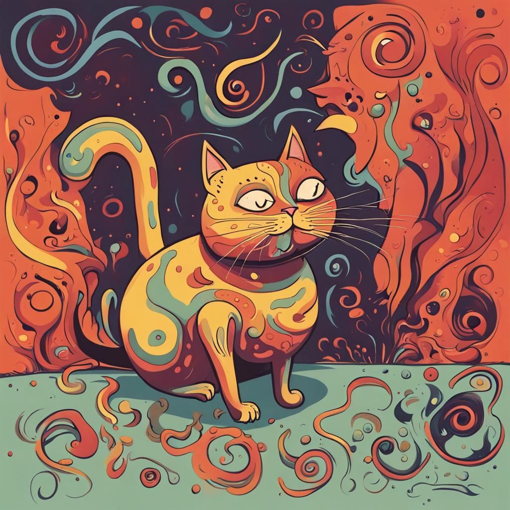Fancy Cat Farting: An Abstract Art Piece