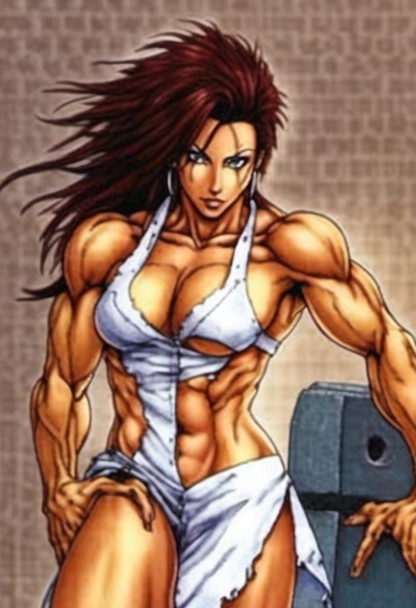 Ultra Detailed  anime portrait of Female bodybuilder <lora:Wendy Mcmaster:1.0>,Full Body View, as a The King of Fighters...