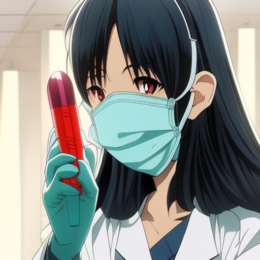 Scary Dentist in Anime Style