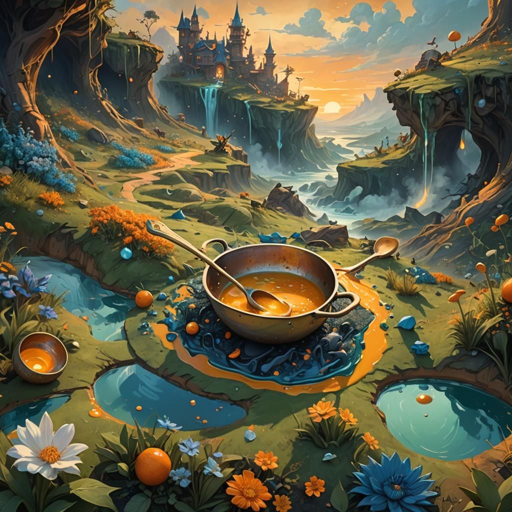 Ladle vs Bed: Surreal Dreamscape Battle