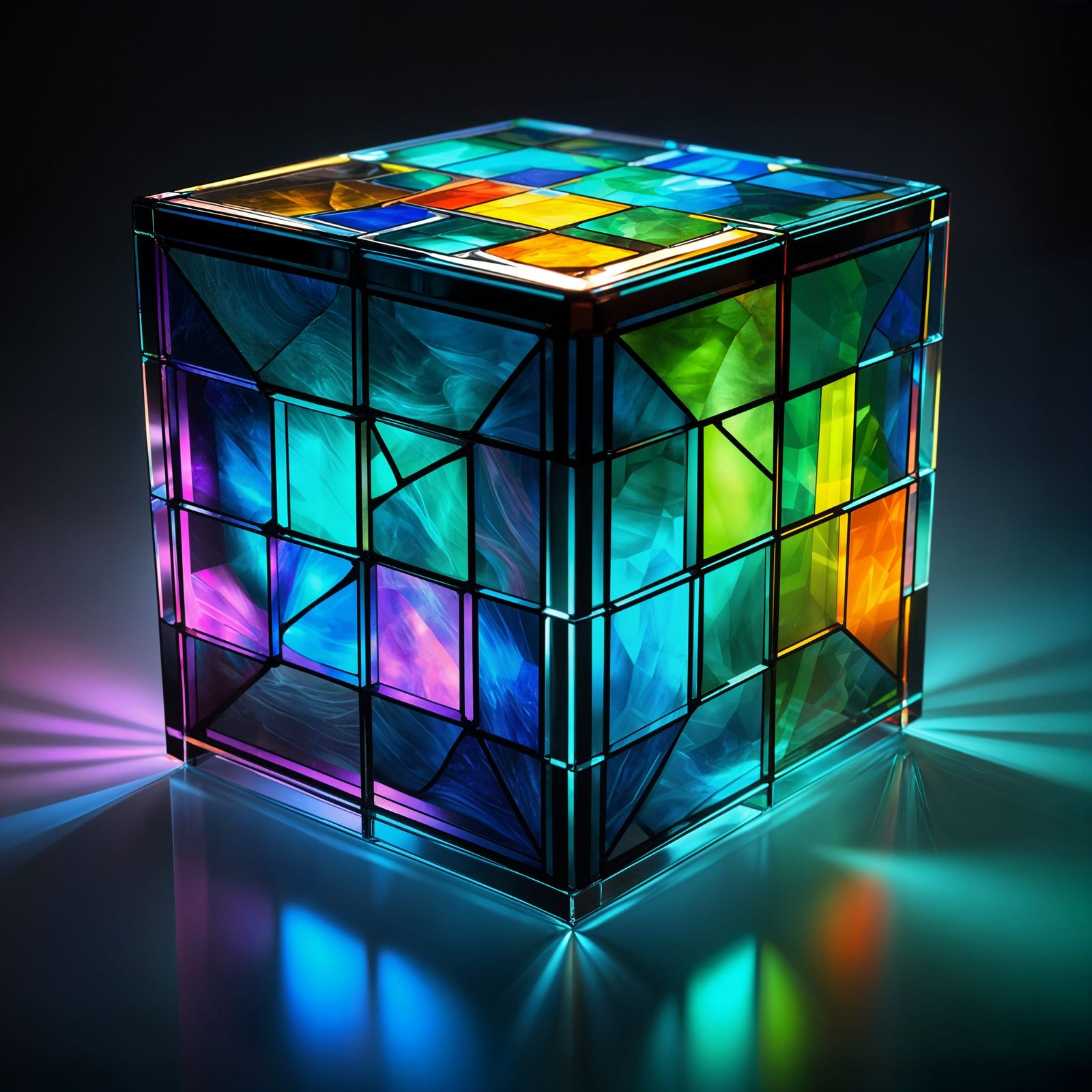 Colorful Glass Cube