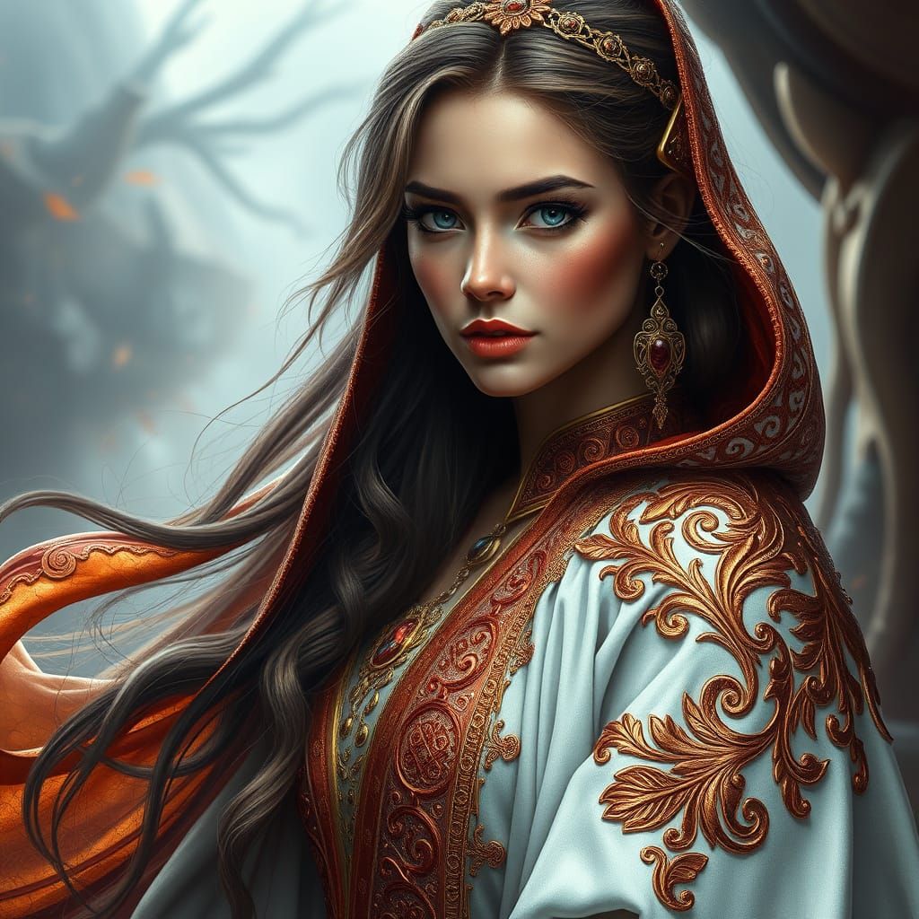 Epic Fantasy Princess in Dramatic Maximalist Style