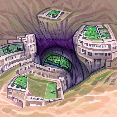 Underground Fortress of the Elite: Digital Rendering