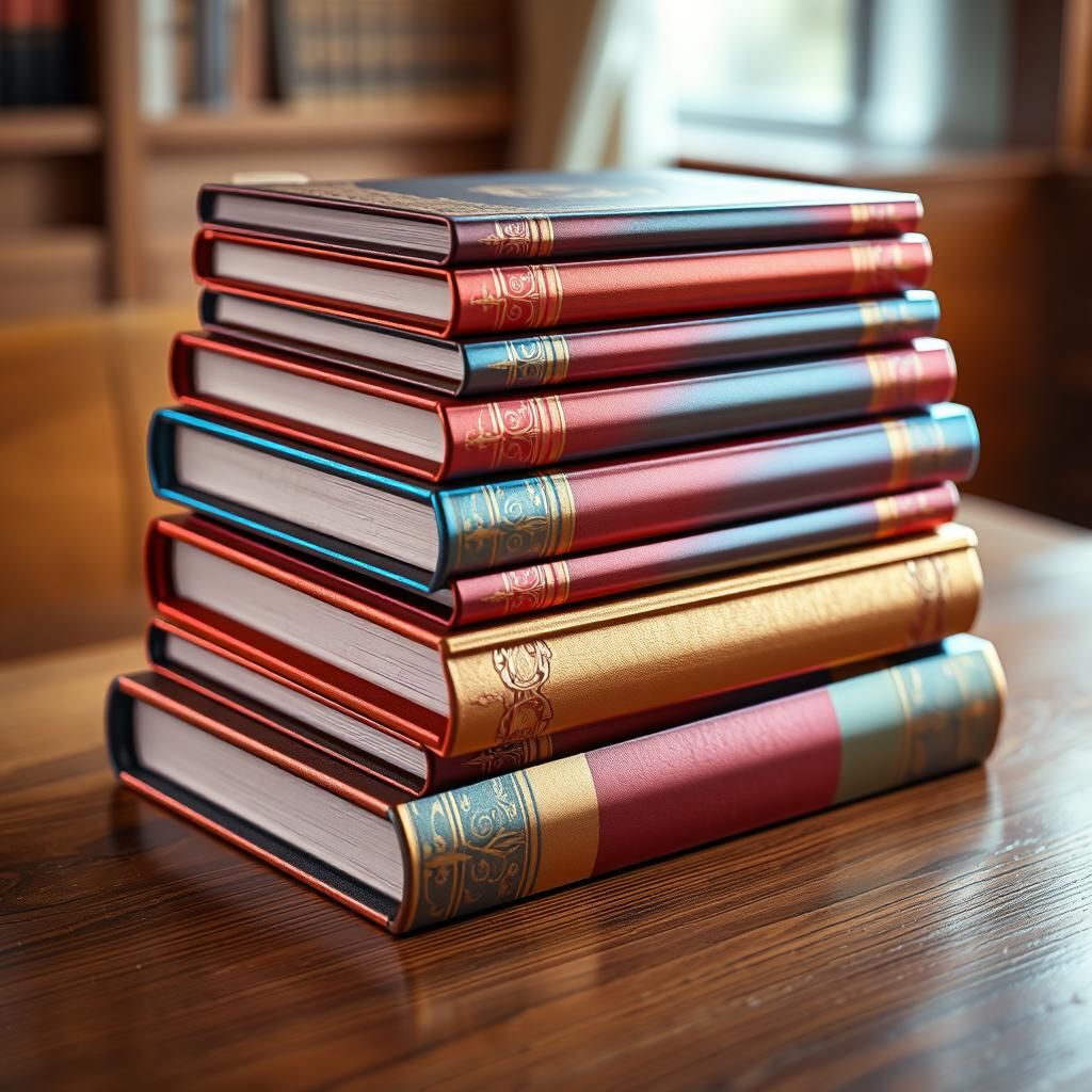 Metallic Sprayed Edge Books in 3D Anime Art